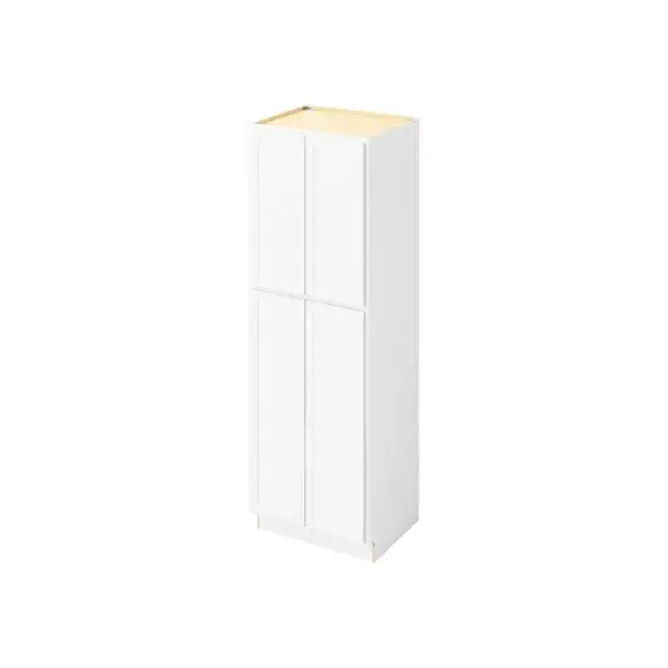 30-in W x 90-in H x 24-in D Pantry Cabinet - Nantucket - Polar White - Assembled