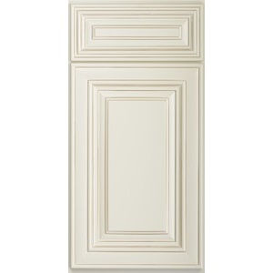 Thumbnail: 12W x 34.5H Single FH Door Base w/ Tray Divider Kit - B12FHTD - Casselberry - Antique White finish