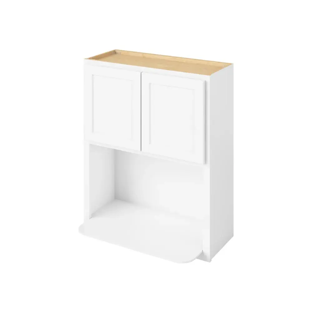 30-in W x 36-in H x 12-in D Microwave Wall Cabinet - Nantucket - Polar White - Assembled