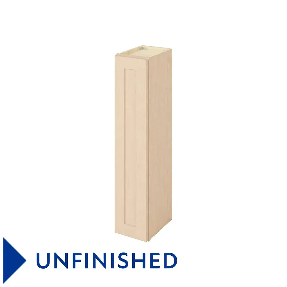 Thumbnail: 9-in W x 42-in H x 12-in D Wall Cabinet - Monterey - Unfinished - Quick Build - Not Applicable