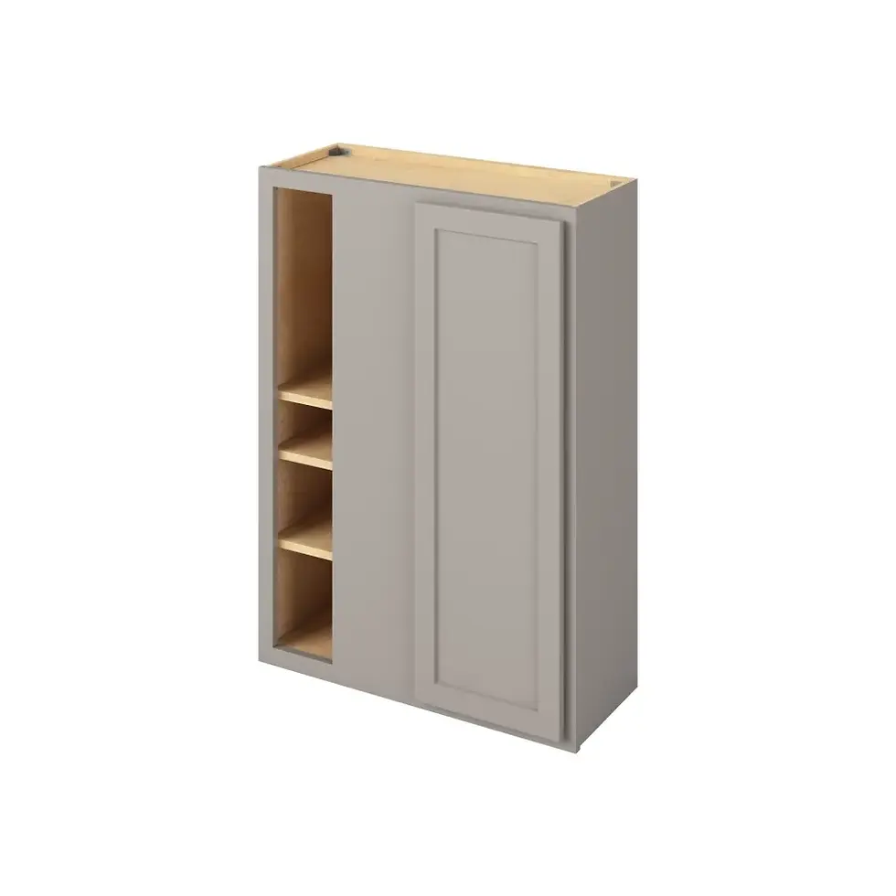 30-42-in W x 42-in H x 12-in D Blind Corner Wall Cabinet - Nantucket - Pebble Grey - Assembled - Right