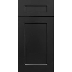 Thumbnail: 42-in W x 34.5-in H x 24-in D Diagonal Corner Sink Front - DCSF42 - Shaker - Black finish