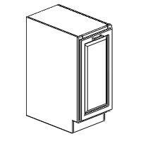 15W x 34.5H Single FH Door w/ Trash Pullout (One Bin) - B15FHTCPO - Edgeline