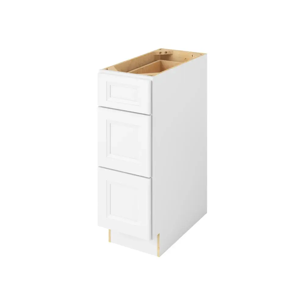 12-in W x 35-in H x 24-in D 3-Drawer Base Cabinet - St. Croix - Polar White - Assembled