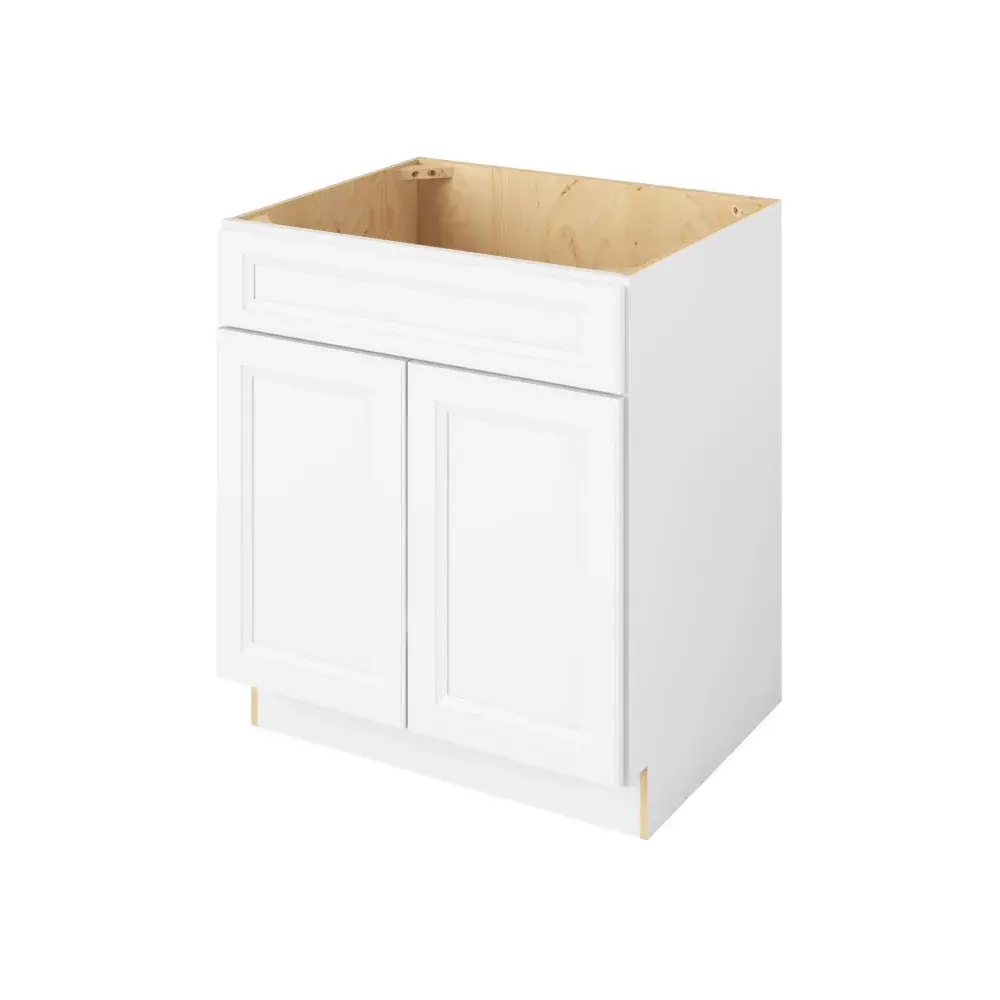 30-in W x 35-in H x 21-in D Sink Base Cabinet - St. Croix - Polar White - Assembled