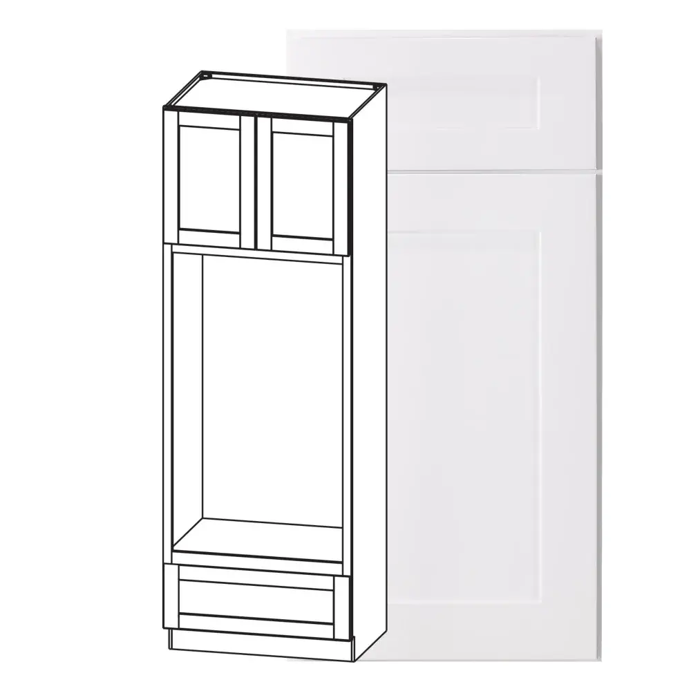 33-in W x 96-in H x 24-in D Double Oven Assembled Cabinet - Monterey