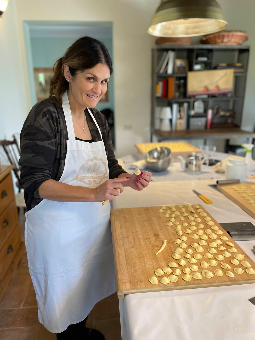 A pasta making class in Italy.