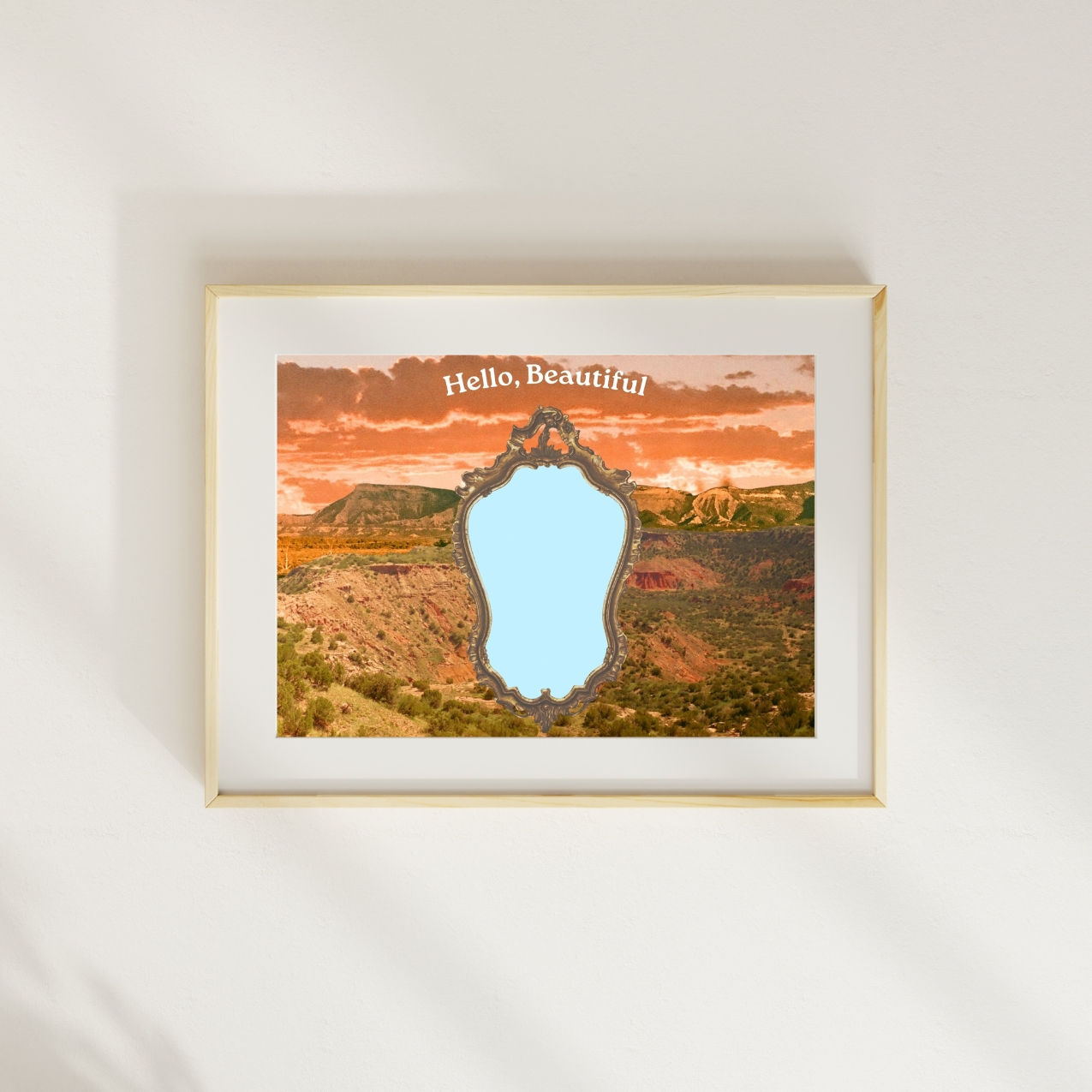 Hello, Beautiful Postcard Art Print