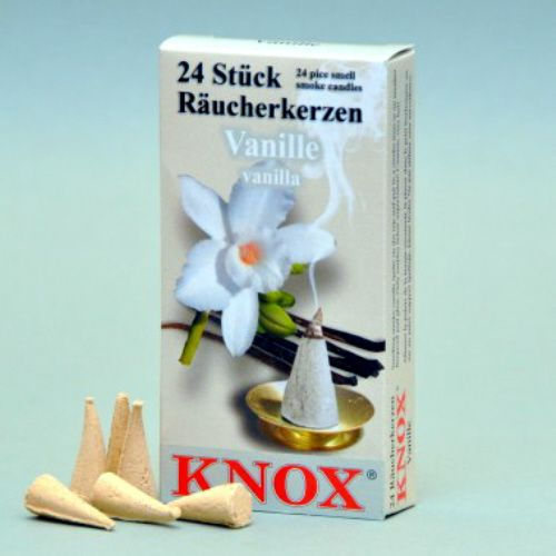 #013-230 - Famous KNOX Brand "Vanilla" Scent Incense Cones - Box of 24
