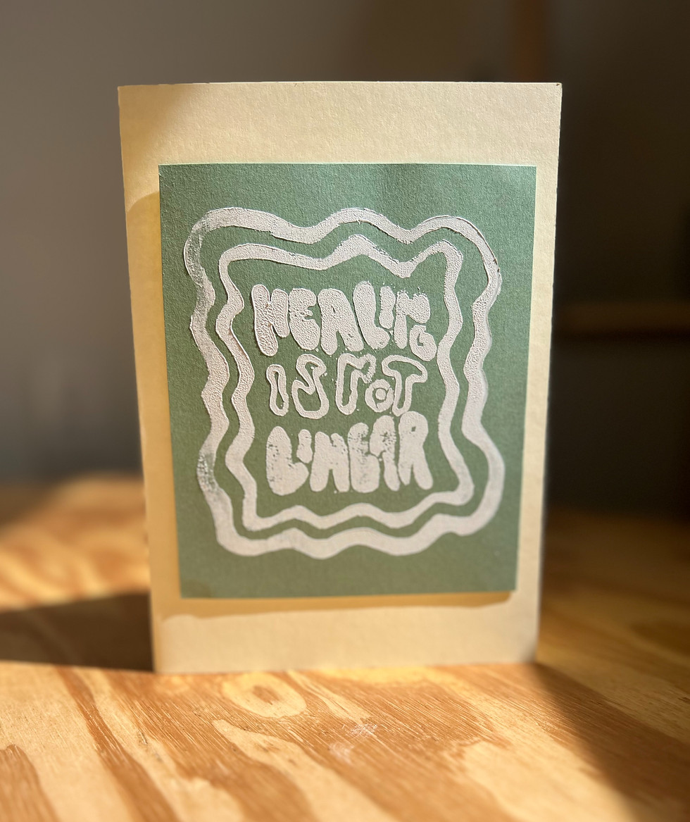 Thumbnail: "Healing is not Linear" Wavy Card + Envelope (Individual)