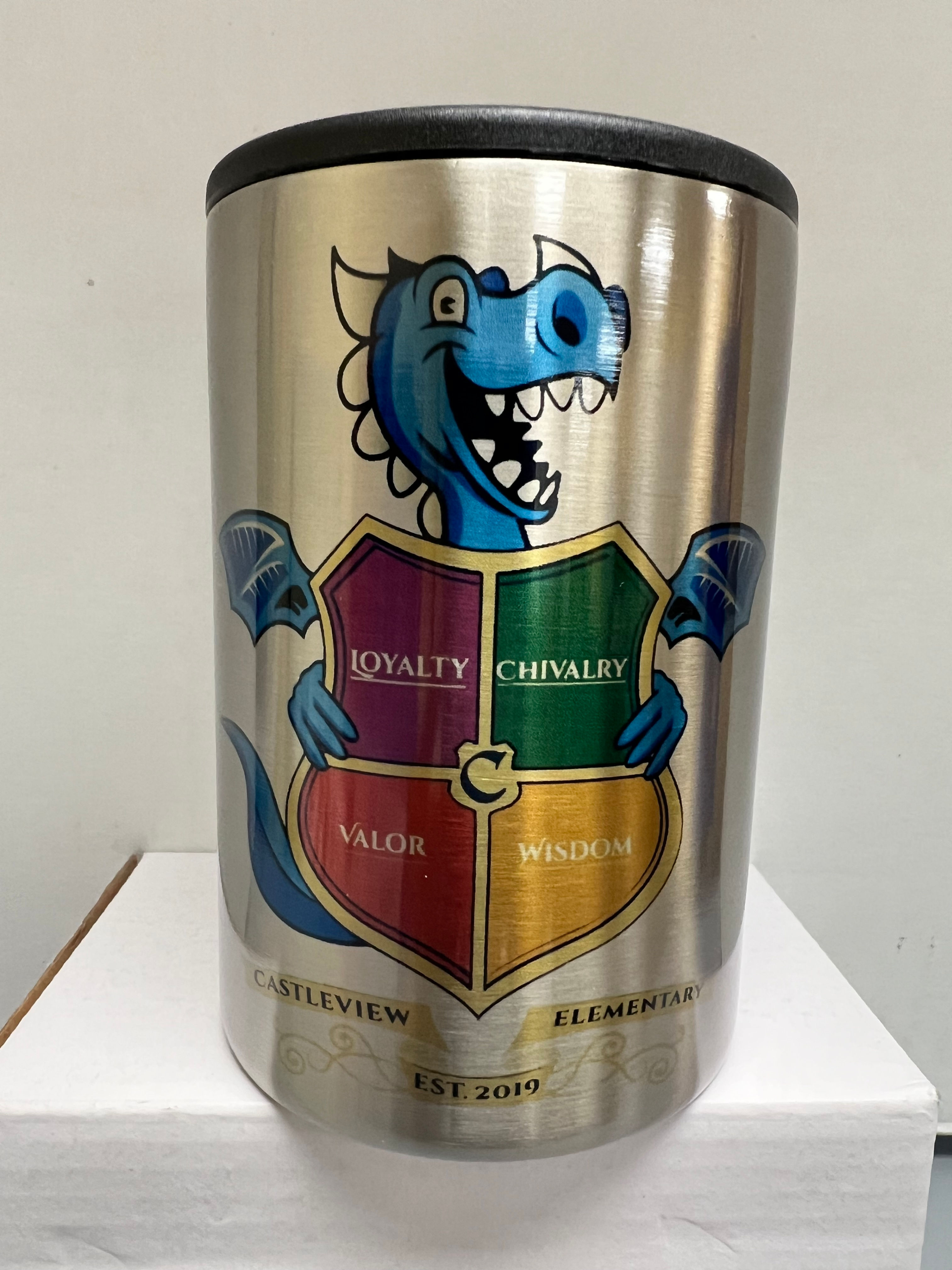 Can cooler with Headmaster Logo