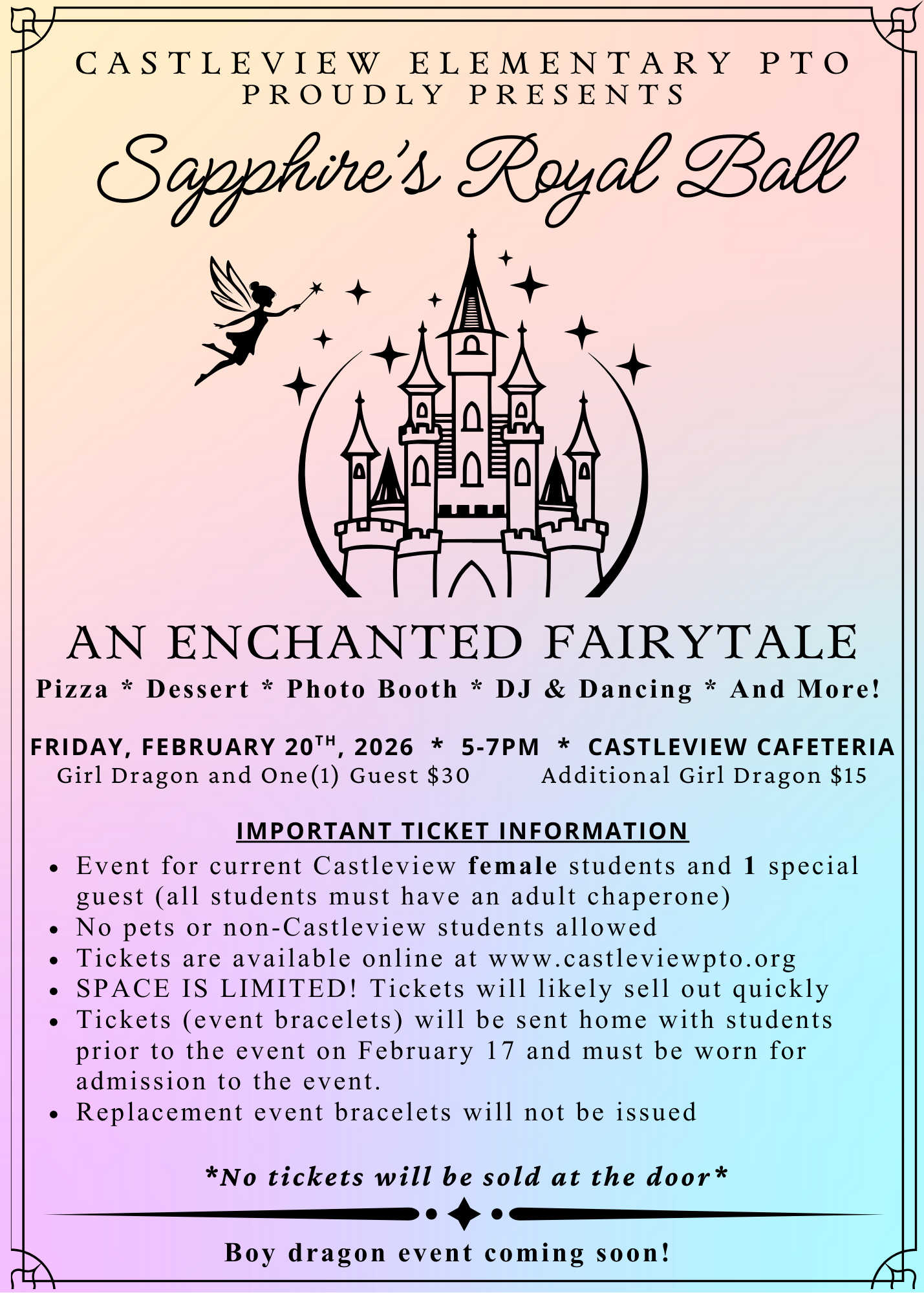 Additional Sweetheart Ticket to Sapphire's Royal Ball