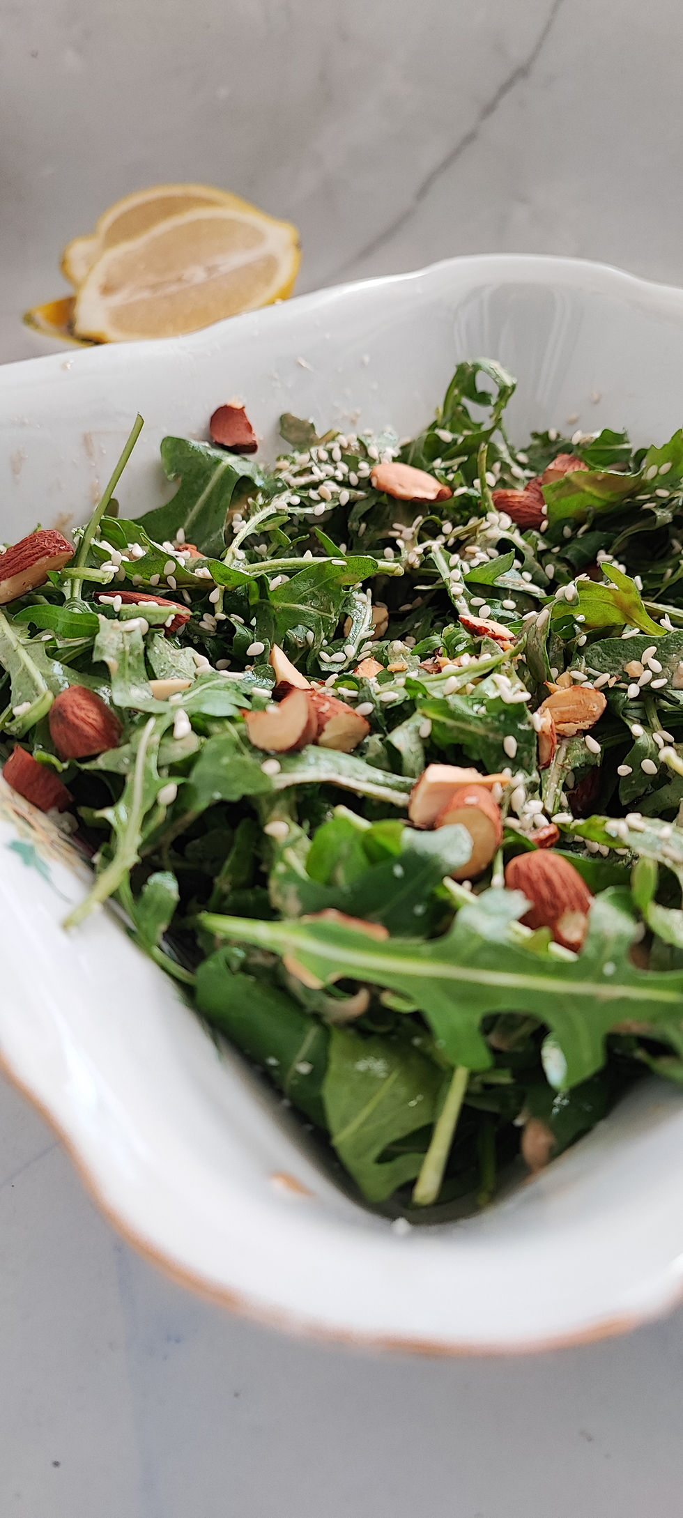 🥗KALCIJUM SALATA - Salata sa tahinijem, rukolom i bademima