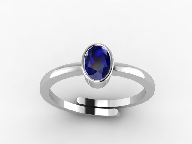 Blue Sapphire Neelam Stone Ring for Saturn