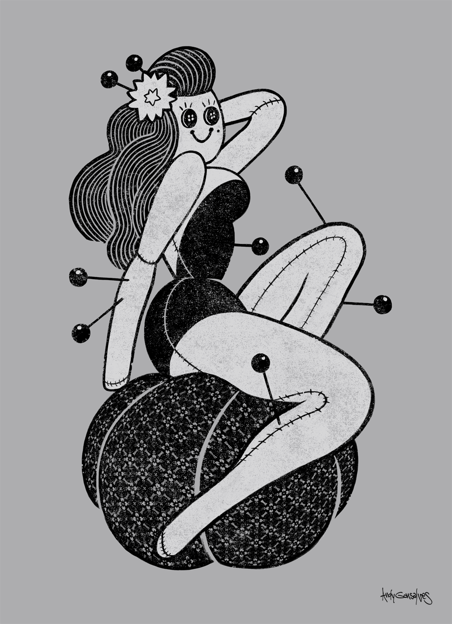 Pin Cushion Pin-up