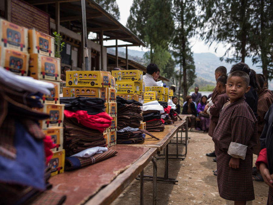 Provision of school uniforms, footwear and portable speaker system to Brekha Primary School, Trashigang