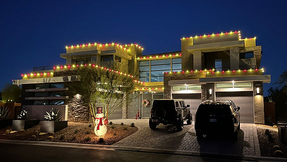 Candy Cane Christmas light installation in Henderson, NV by Happy Santa Holiday Lights