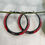 Thumbnail: Red, Pink, Black and Silver Beaded Hoops