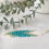 Thumbnail: White, Gold & Teal Beaded Fringe Earrings