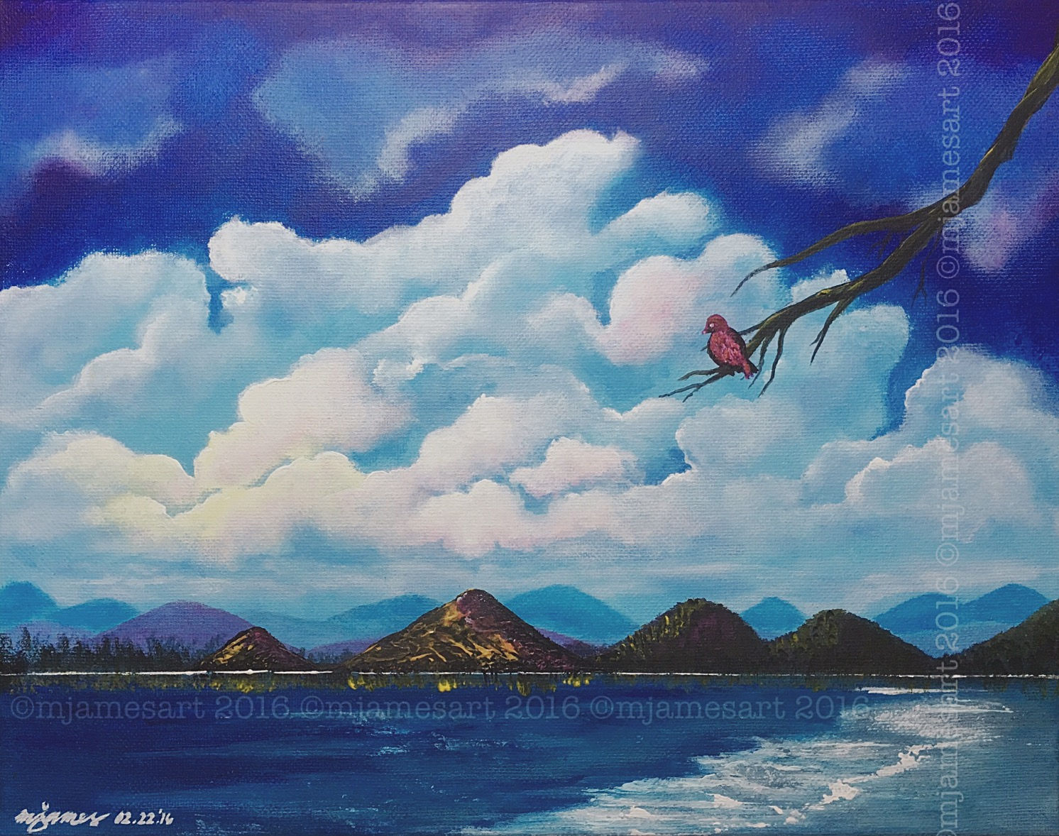 FIRMAMENT 2, Acrylic Painting | 11x14x0.75 inches