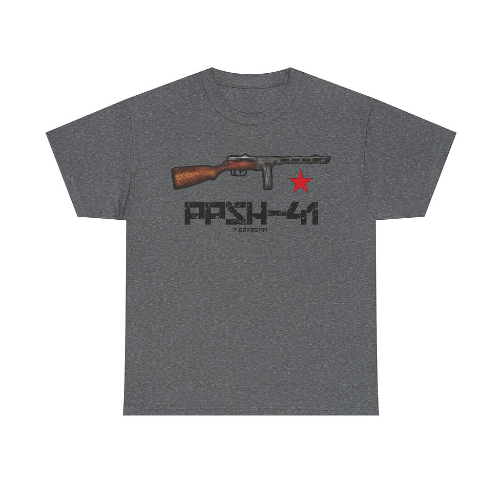 Thumbnail: PPSH-41 T-Shirt WWII Soviet Gun Rifle Version 1
