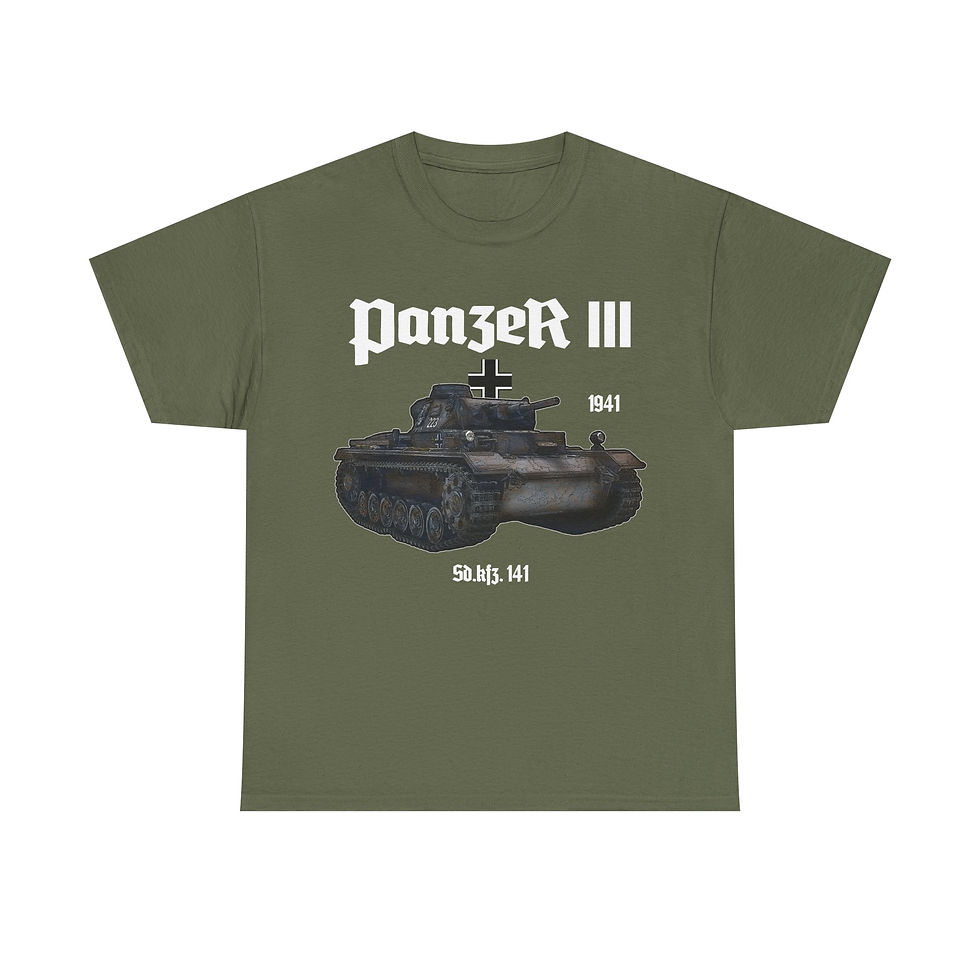 Thumbnail: Panzer III T-Shirt WWII German Tank Version 1