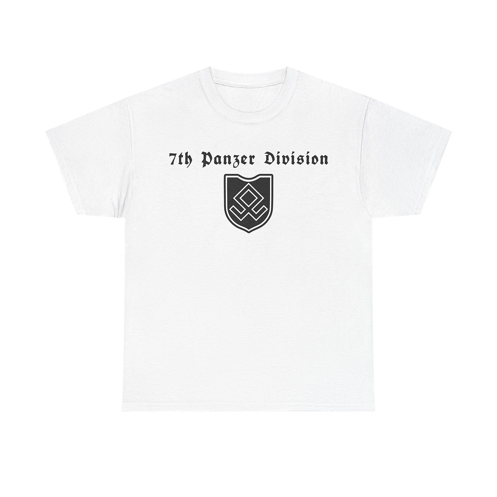 Thumbnail: 7th Panzer Division Insignia T-Shirt WWII German Version 1