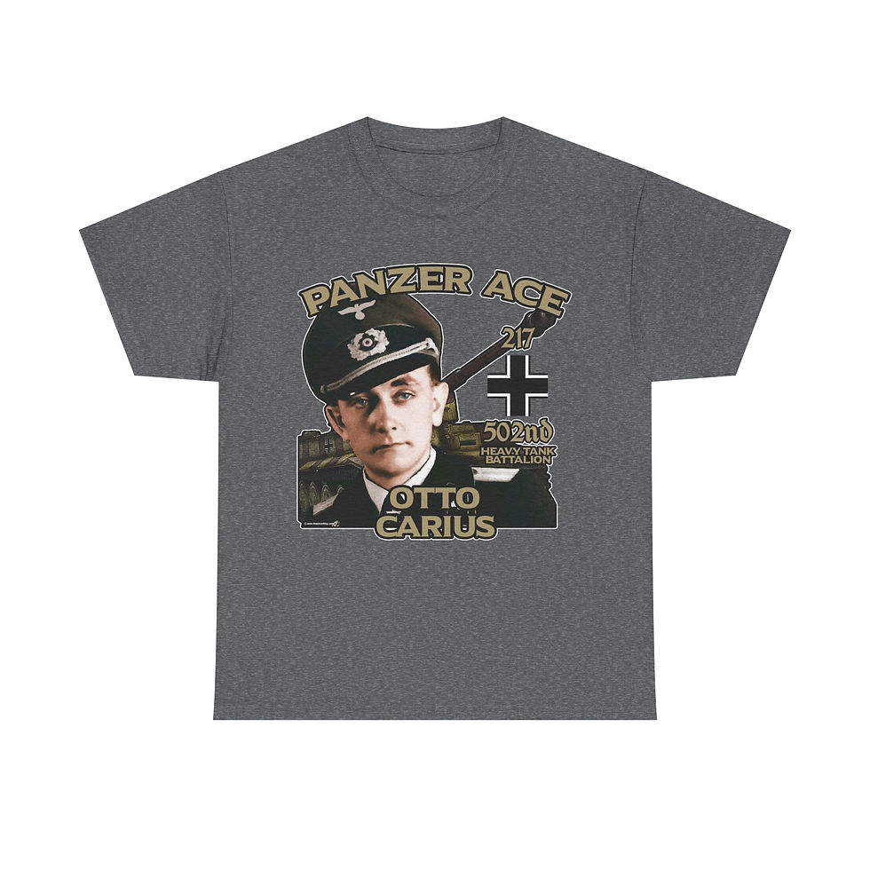 Thumbnail: Panzer Ace Otto Carius T-Shirt WWII German Army Tank