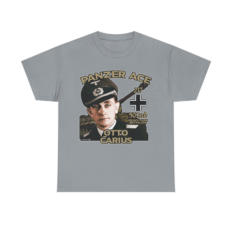 Thumbnail: Panzer Ace Otto Carius T-Shirt WWII German Army Tank
