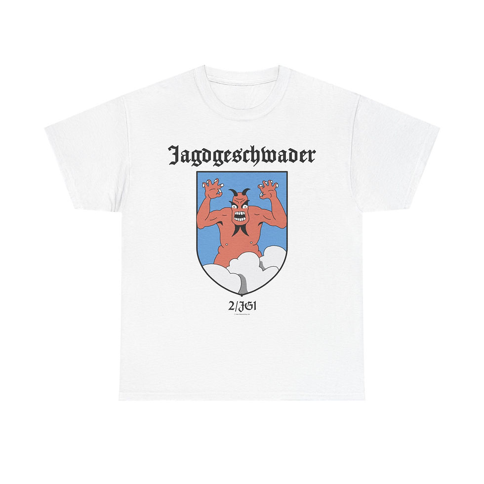 Thumbnail: Jagdgeschwader 2/JG1 Devil T-Shirt Luftwaffe Squadron