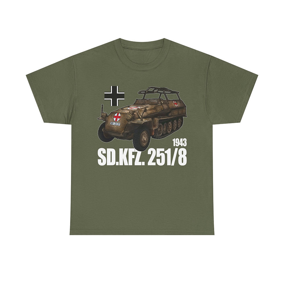 Thumbnail: Sd.kfz 251/8 T-Shirt WWII German Armored Car Ambulance