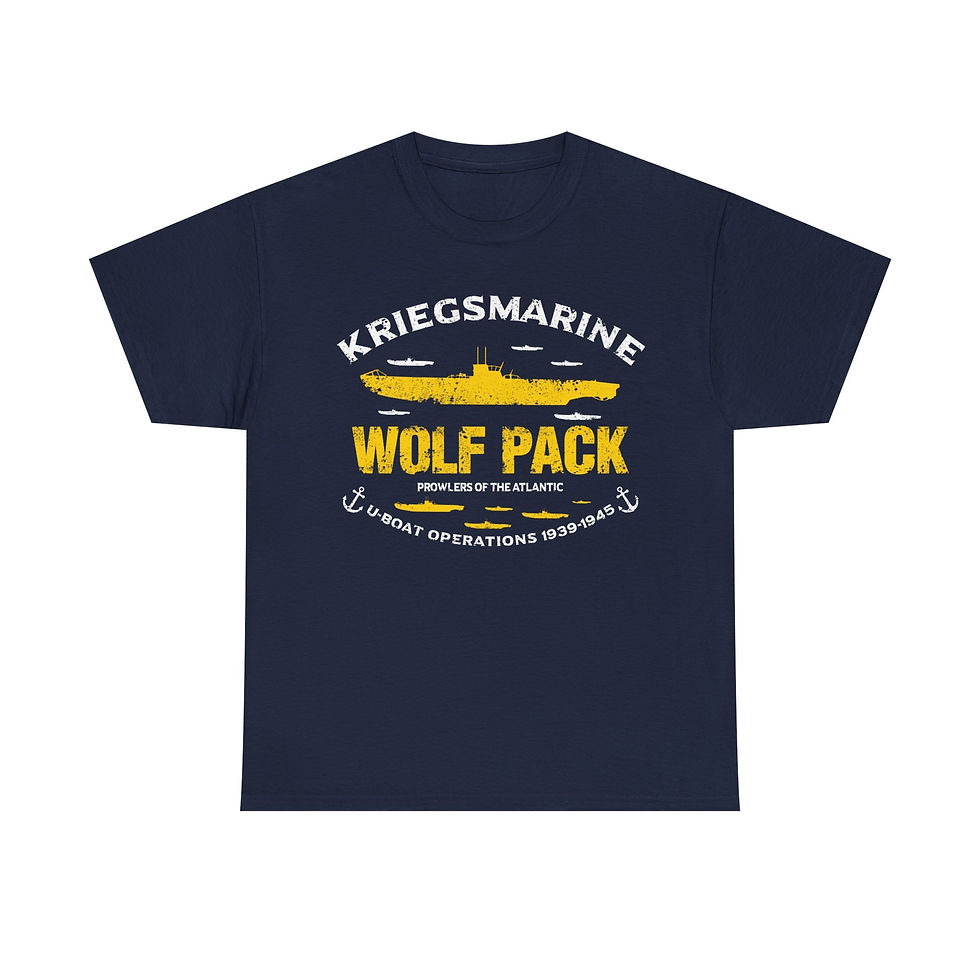Thumbnail: Kriegsmarine Wolfpack T-Shirt WWII German U-Boat Service Version 2