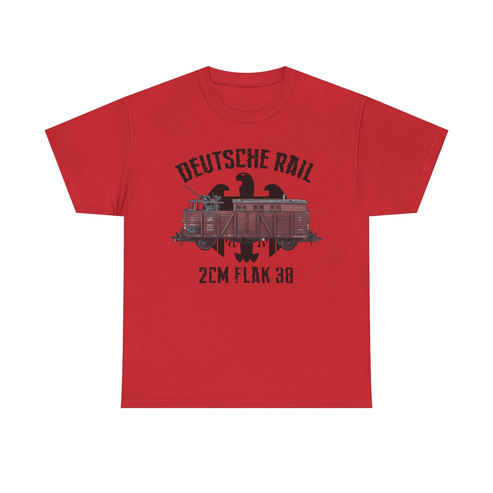 Thumbnail: 2cm Flak 38 Railcar T-Shirt WWII German Railroad