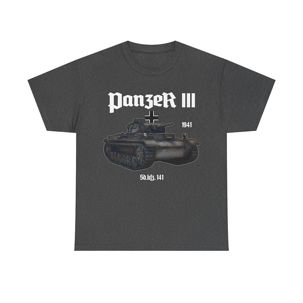 Thumbnail: Panzer III T-Shirt WWII German Tank Version 1