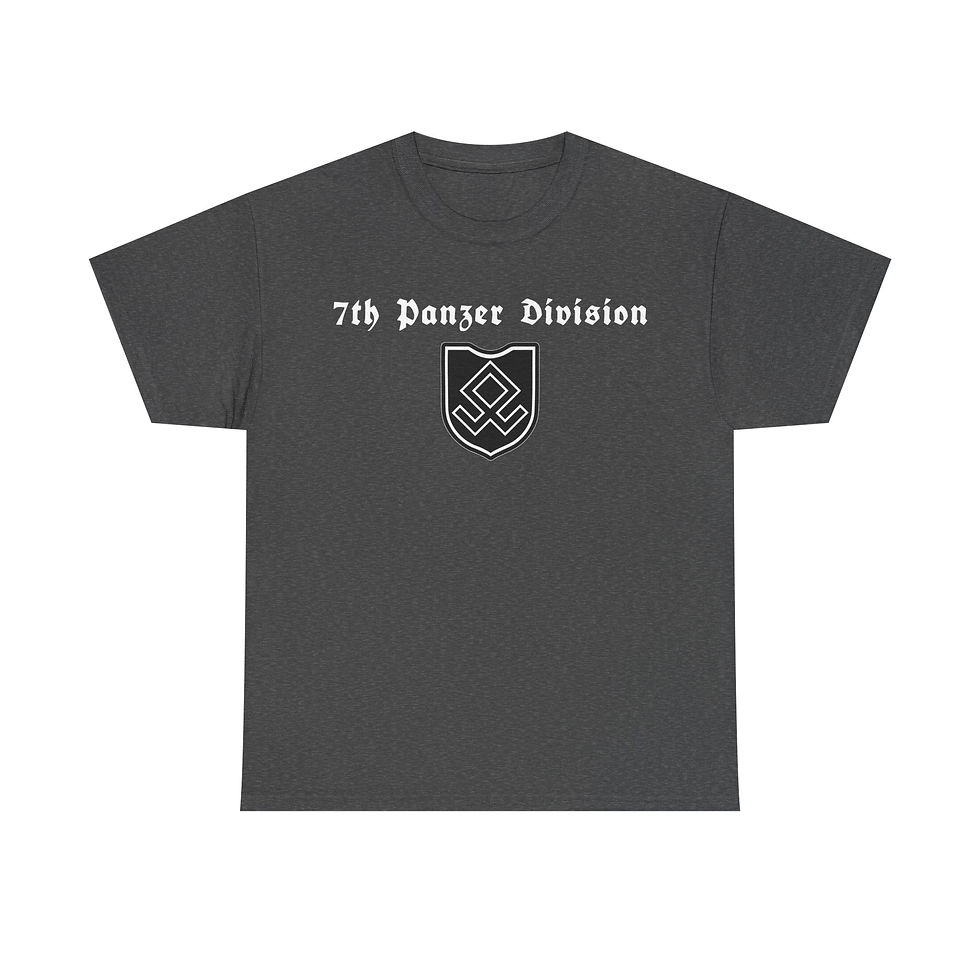 Thumbnail: 7th Panzer Division Insignia T-Shirt WWII German Version 1
