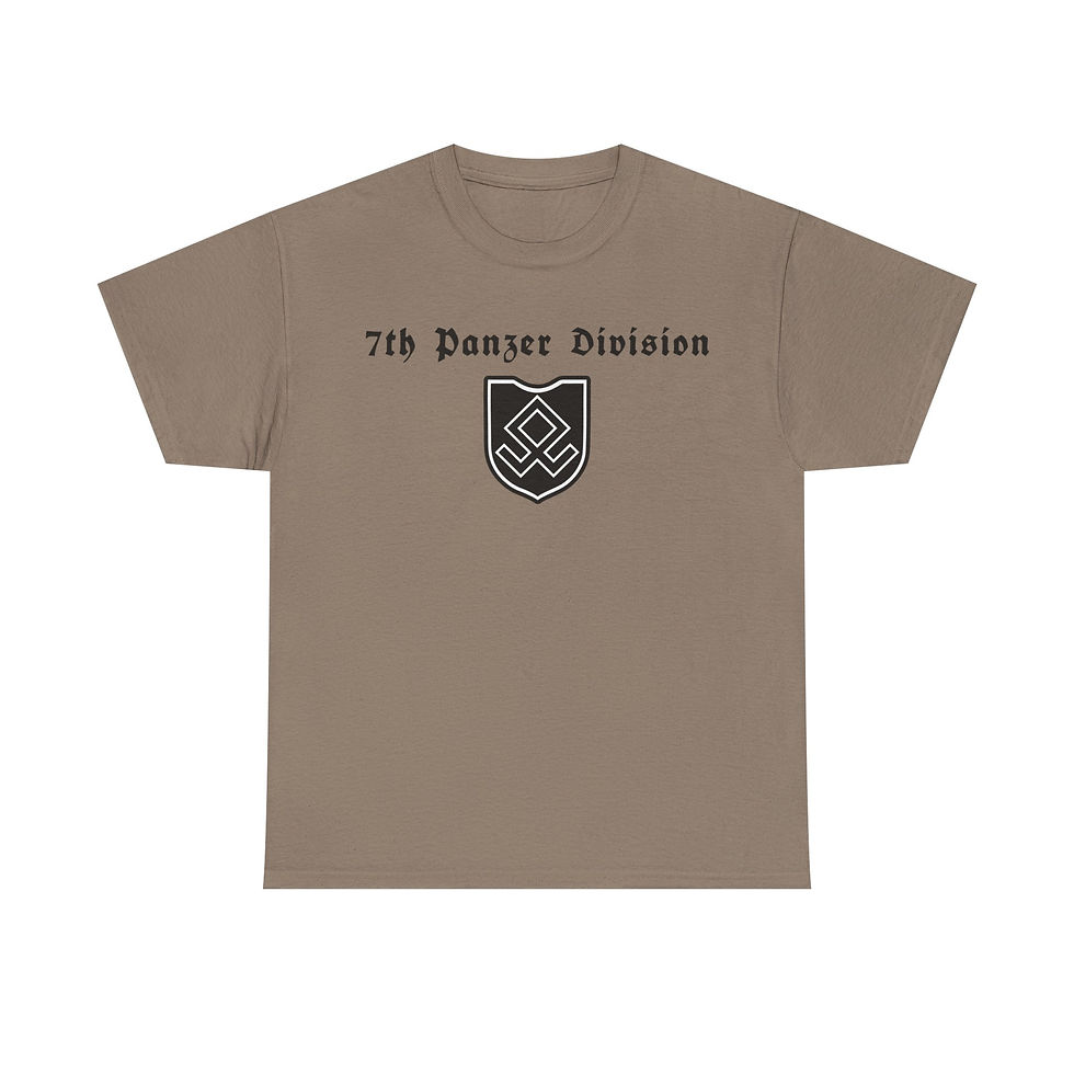 Thumbnail: 7th Panzer Division Insignia T-Shirt WWII German Version 1