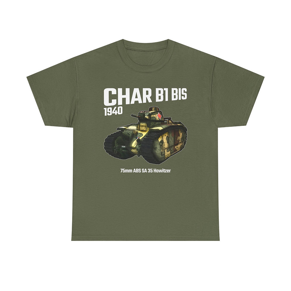 Thumbnail: Char B1 Bis T-Shirt WWII French Army Tank