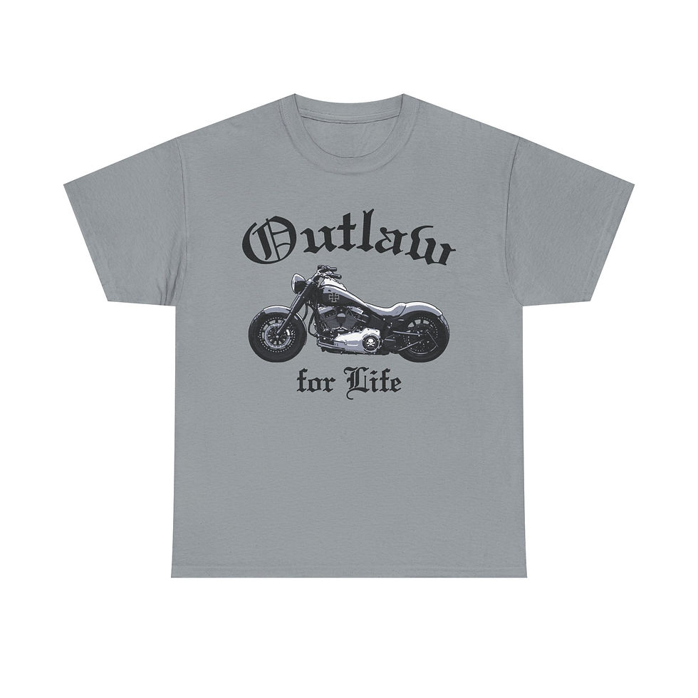 Thumbnail: Outlaw for Life Biker T-Shirt Motorcyle Club Gift