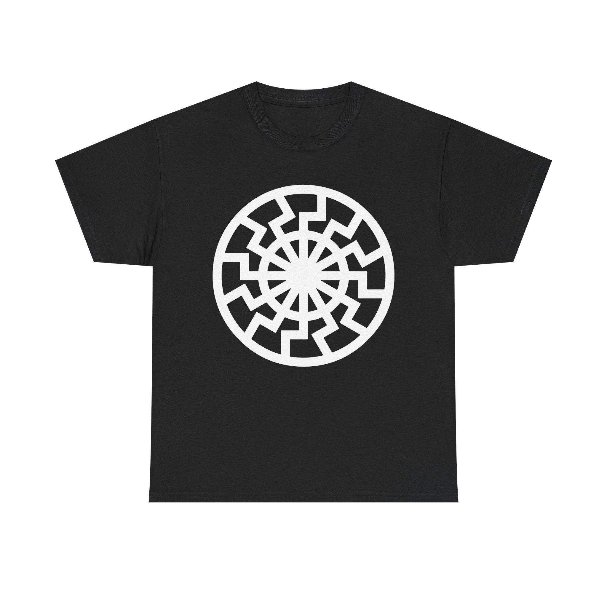 Black Sun Wheel Viking T-Shirt Nordic Norse Celtic