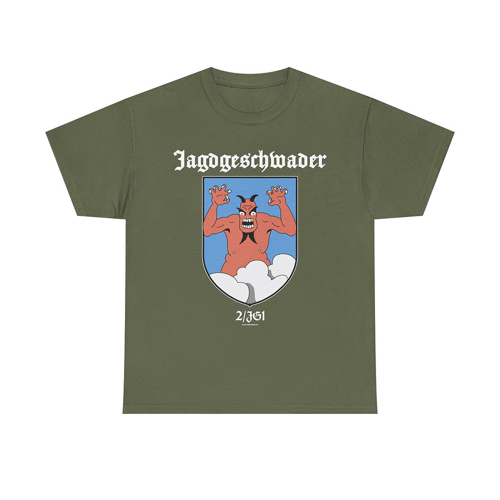 Thumbnail: Jagdgeschwader 2/JG1 Devil T-Shirt Luftwaffe Squadron