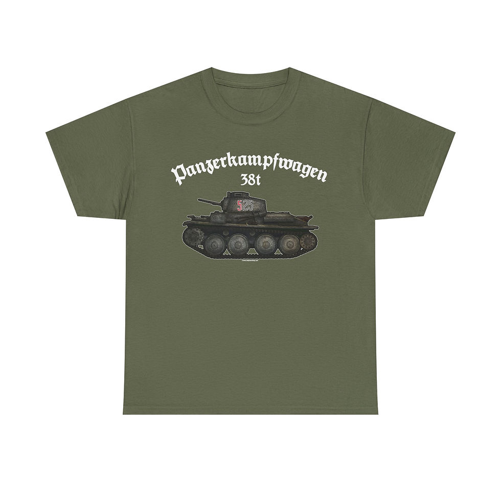 Thumbnail: Panzerkampfwagen 38t Panzer T-Shirt WWII German Tank