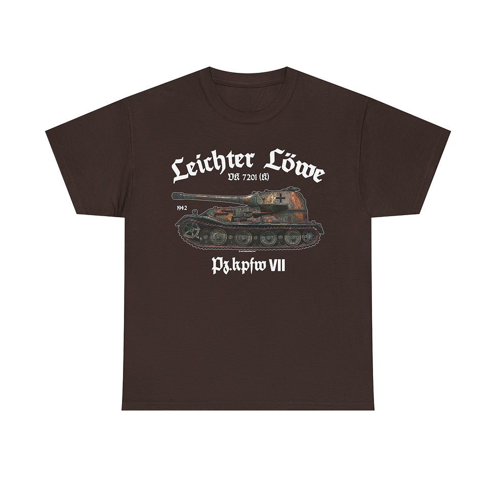 Thumbnail: Leichter Lowe Panzer VII T-Shirt WWII German Tank