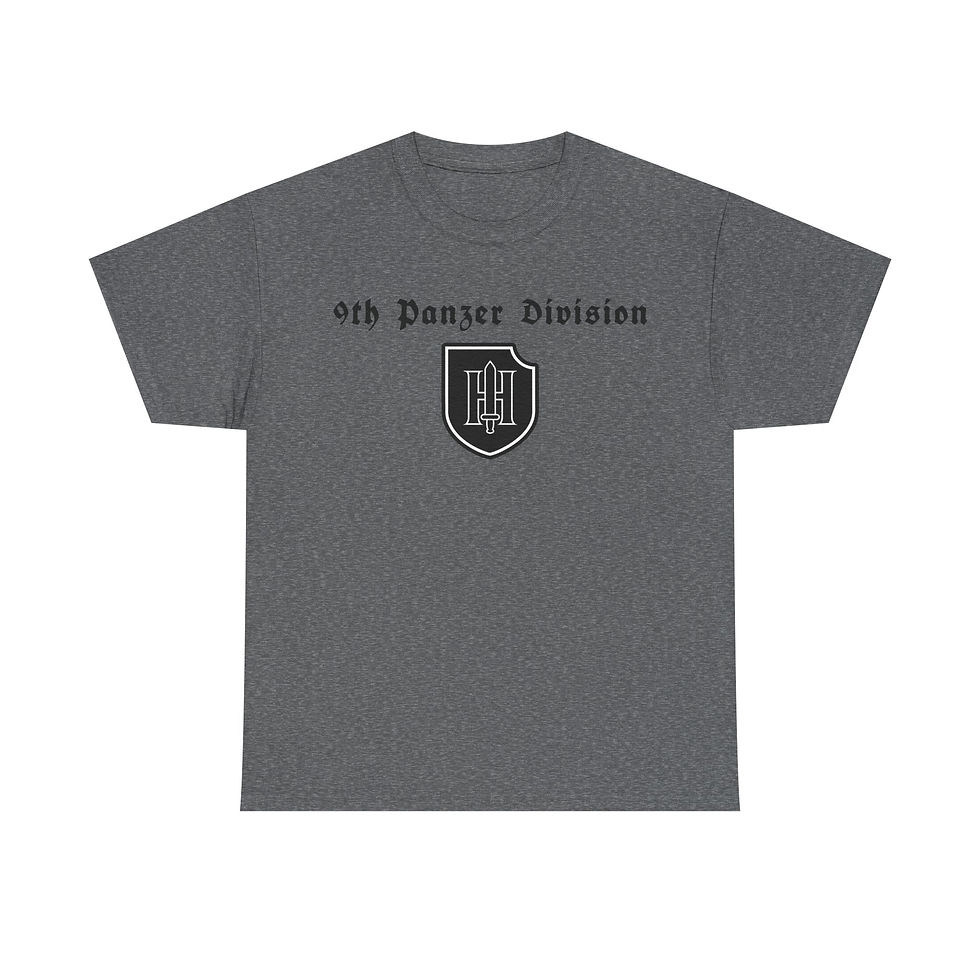 Thumbnail: 9th Panzer Division Insignia T-Shirt WWII German Version 1
