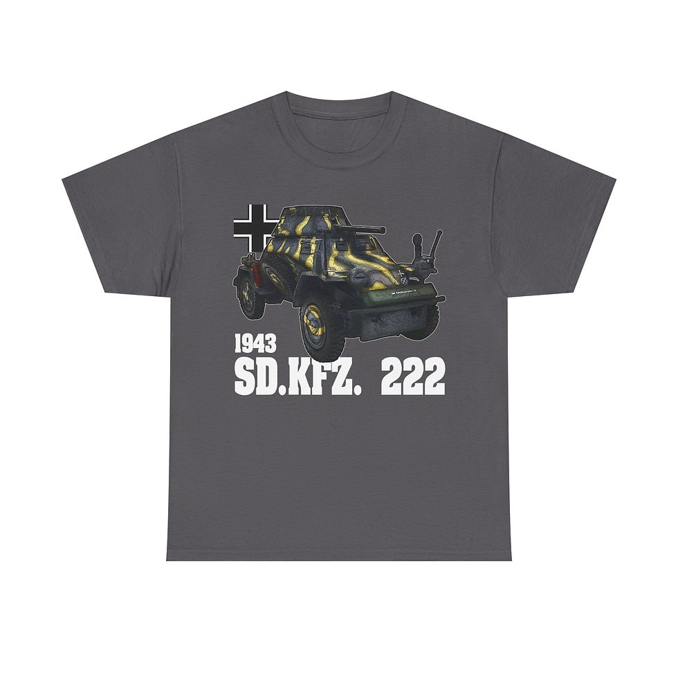 Thumbnail: Sd.kfz 222 T-Shirt WWII German Armored Car Version 1