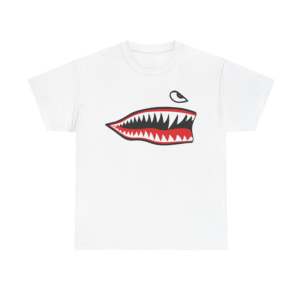 Thumbnail: WWII US Smiling Shark T-Shirt Army AF Nose Art P40