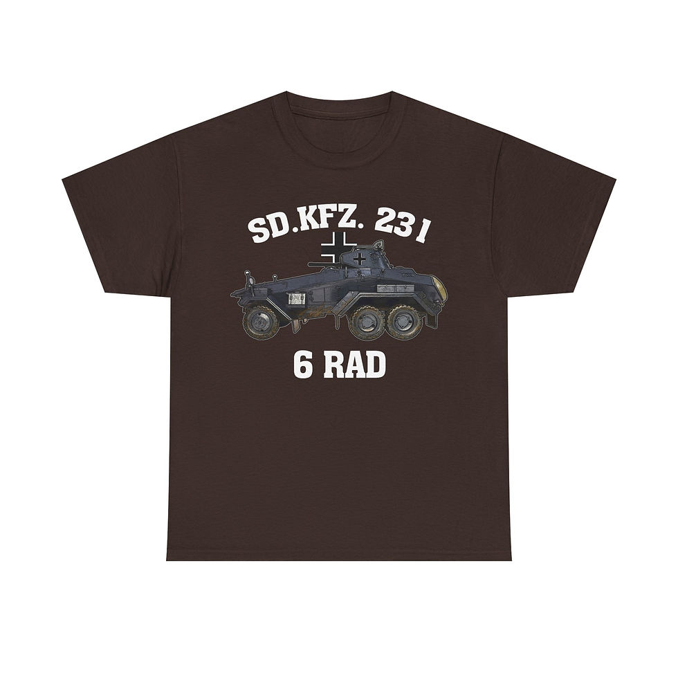 Thumbnail: Sd.kfz 231 6 Rad T-Shirt WWII German Armored Car Version 2