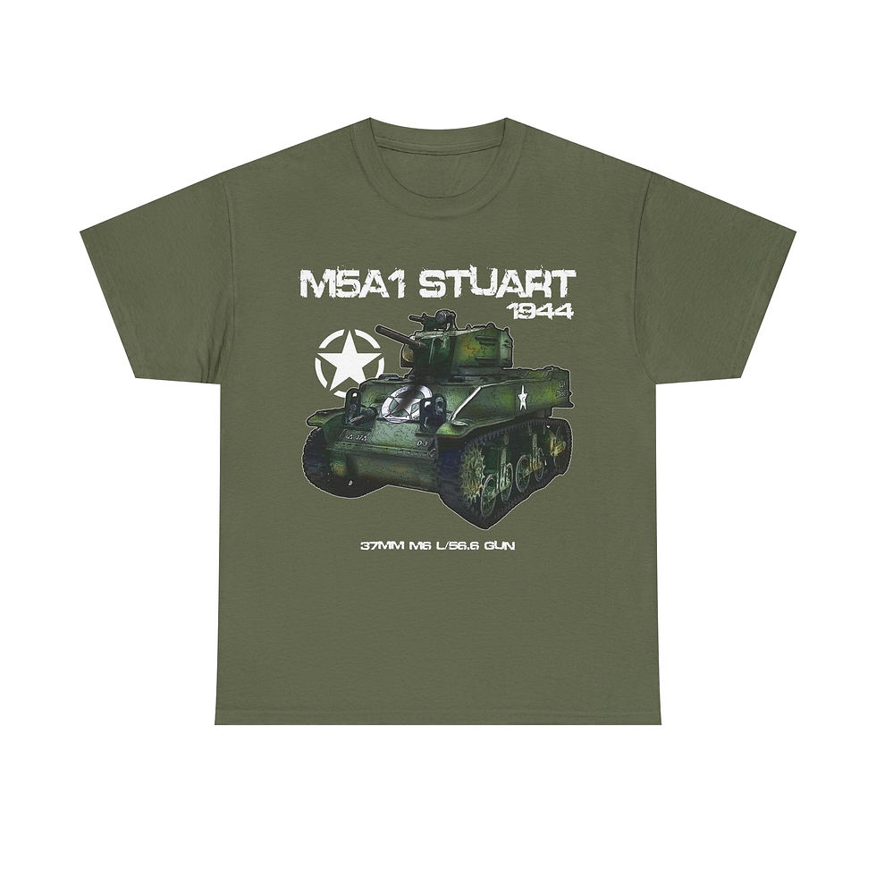 Thumbnail: M5A1 Stuart T-Shirt WWII US Army Tank