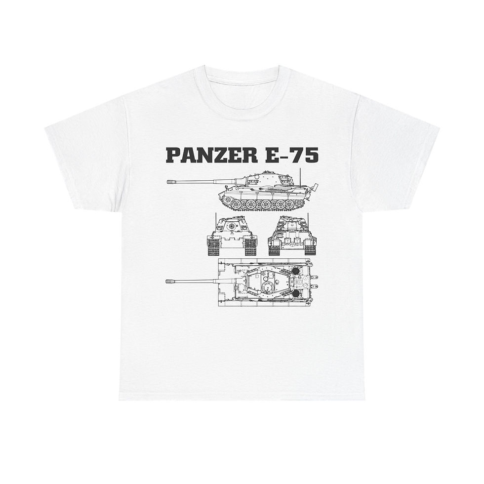 Thumbnail: Panzer E-75 T-Shirt WWII German Tank Military