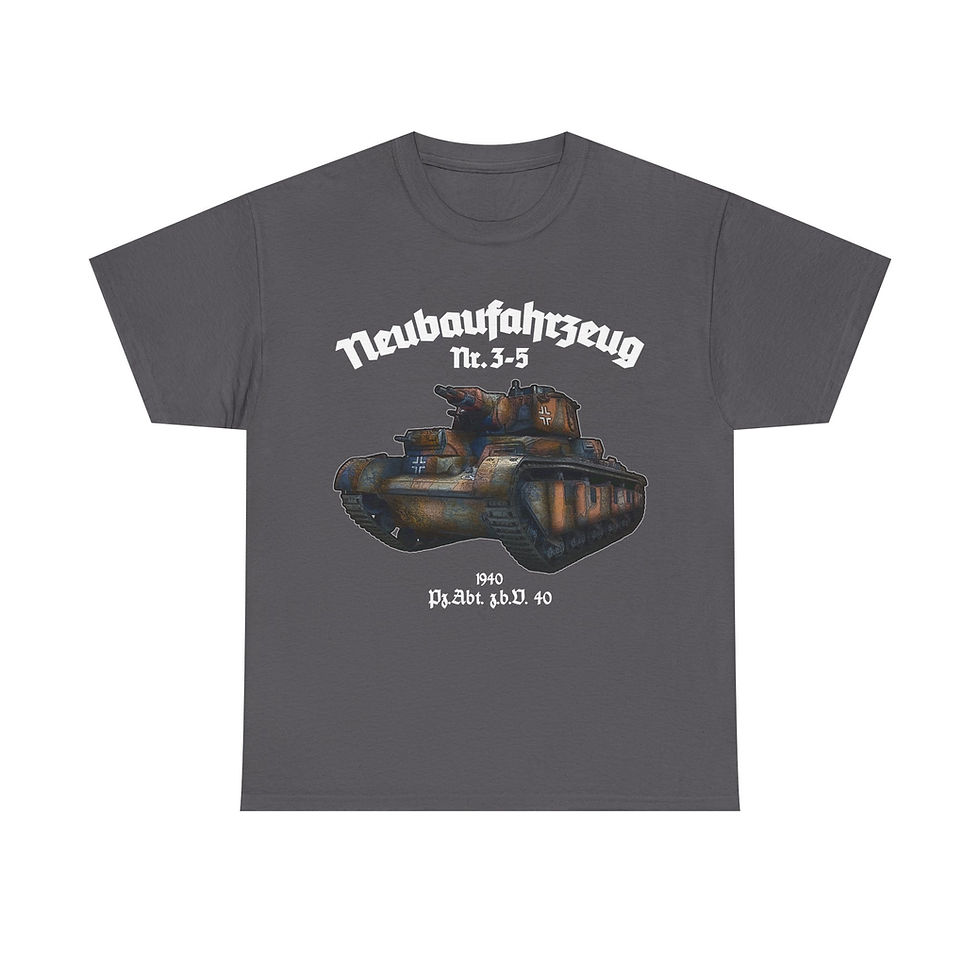 Thumbnail: Neubaufahrzeug Nr 3-5 Panzer T-Shirt WWII German Tank