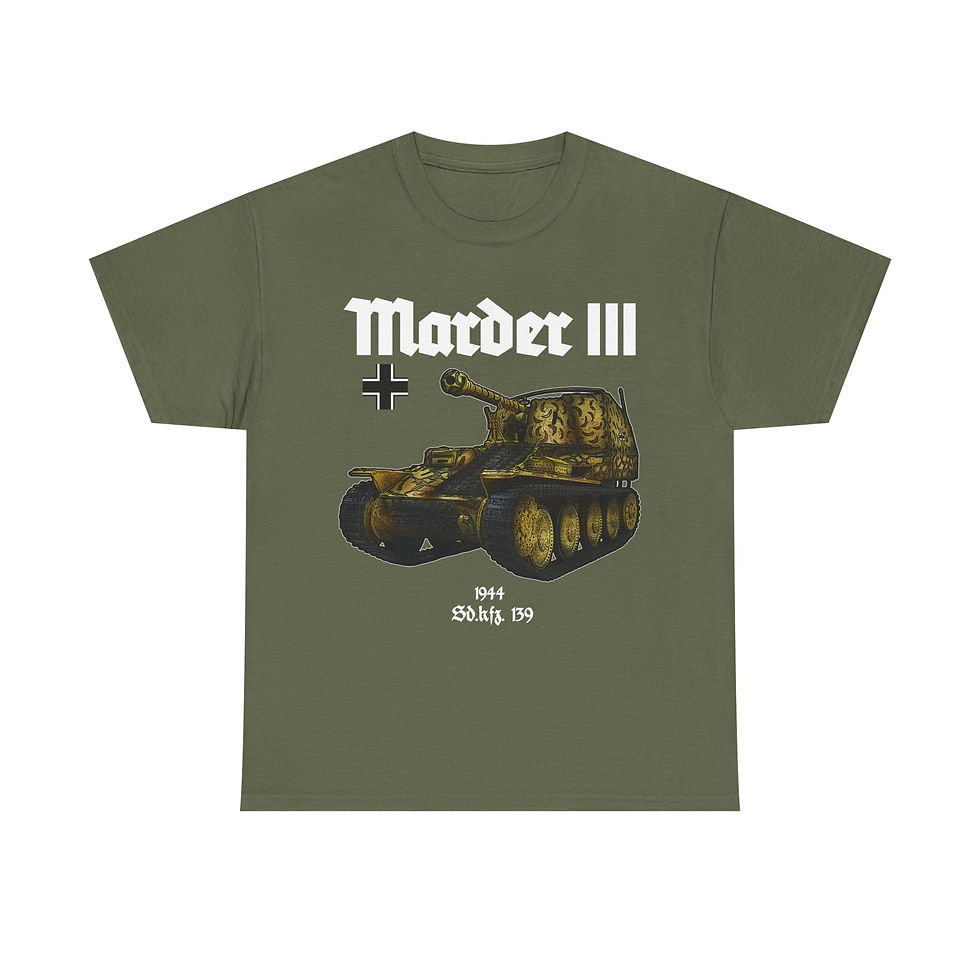 Thumbnail: Marder III 139M Panzer 38t T-Shirt WWII German Tank